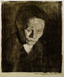 Lehajtott női fej alkotó: Käthe Kollwitz