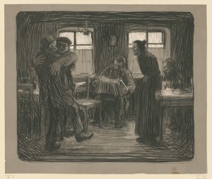 Hamburgi kocsma (valószínűleg egyedi darab) alkotó: Käthe Kollwitz