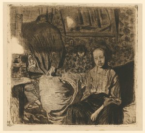 Fiatal pár (3. állapot) alkotó: Käthe Kollwitz