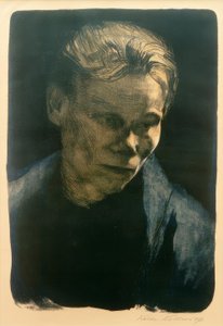 K. Kollwitz, munkásnő félalakos portréja alkotó: Käthe Kollwitz