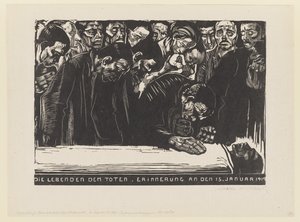Emléknyomat Karl Liebknecht számára alkotó: Käthe Kollwitz