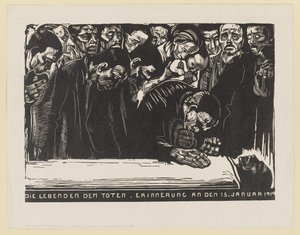 Emléknyomat Karl Liebknecht számára alkotó: Käthe Kollwitz