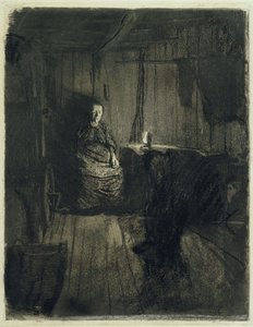Nyomor (elvetett változat az „Egy takácsfelkeléshez”, 1. állapot) alkotó: Käthe Kollwitz