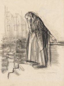 Öngyilkosságot fontolgató terhes nő (recto) alkotó: Käthe Kollwitz