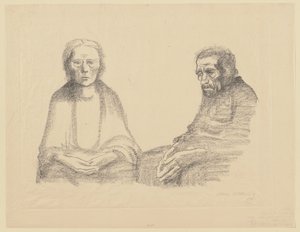 A „Háború” ciklus 3. lapjának elutasított második változata alkotó: Käthe Kollwitz