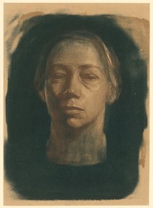 Önarckép szemből (1. állapot) alkotó: Käthe Kollwitz