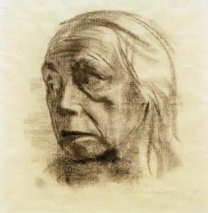 Önarckép háromnegyedes nézetben balra alkotó: Käthe Kollwitz