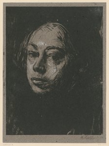Önarckép balra nézve (2. állapot) alkotó: Käthe Kollwitz