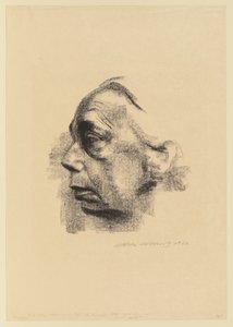 Önarckép profilból alkotó: Käthe Kollwitz