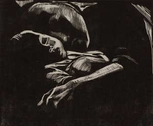 Alvó nő gyermekkel alkotó: Käthe Kollwitz