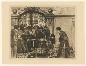 Roham (5. lap a „Takácsfelkelés” című sorozatból, 2. állapot) alkotó: Käthe Kollwitz