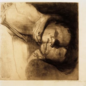 Halál, feleség és gyermek alkotó: Käthe Kollwitz