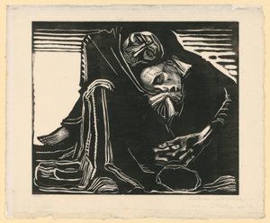 Halál nővel az ölében (3. és végleges változat, 7. állapot) alkotó: Käthe Kollwitz