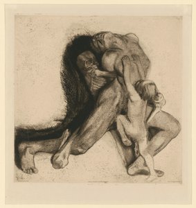 Halál és nő (6. állapot) alkotó: Käthe Kollwitz