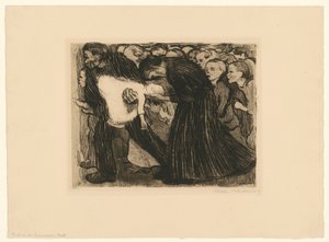 Elgázolva (4. állapot) alkotó: Käthe Kollwitz