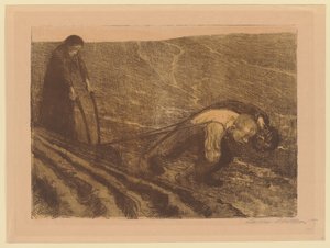 A „Parasztháború” ciklus első lapjának elvetett második változata alkotó: Käthe Kollwitz