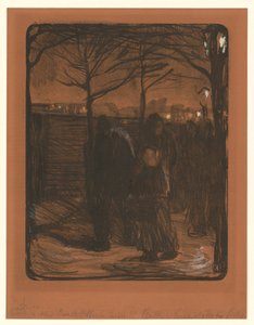 Külváros (első állapot) alkotó: Käthe Kollwitz
