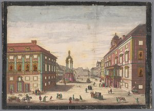 Kilátás a Hohe Markt-ra Bécsben Lásd a Hochenmarckot alkotó: Kaiserlich Franziskische Akademie (possibly)