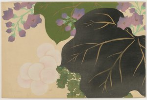 Száz világ virágai (Momoyogusa): Krizantém és Paulownia (Kikukiri) alkotó: Kamisaka Sekka