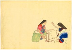 Száz világ virágai (Momoyogusa): Fulling Silk (Uchiginu) alkotó: Kamisaka Sekka