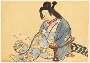 Száz világ virágai (Momoyogusa): Tétlenség (Tsurezure) alkotó: Kamisaka Sekka