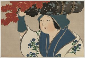 Száz világ virágai (Momoyogusa): Kindling Salesgirl (Kurokiuri) alkotó: Kamisaka Sekka