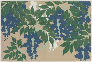 Száz világ virágai (Momoyogusa): Wisteria (Fuji) alkotó: Kamisaka Sekka