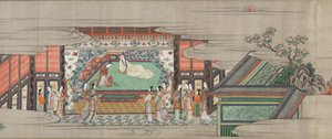 1. tekercs a Song of Lasting Sorrow-ból (Chōgonka gakan) alkotó: Kano Sansetsu