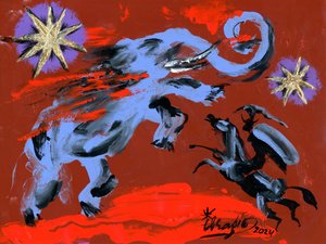 Dinamikus elefántcsata alkotó: Kanat Ibragimov