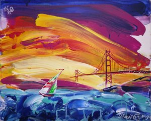 Golden Gate vitorlás naplemente