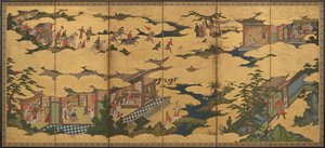 Jelenetek Ming Huang császár és Yang Guifei életéből, Momoyama korszak, 16. vége – 17. eleje alkotó: Kano Mitsunobu