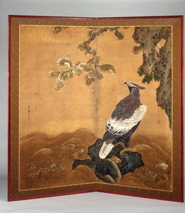Hawk-Eagle and Oak (tinta és szín a papíron)