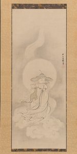 Jizo Bosatsu furulyázik, 17. század közepe.