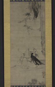 Choyo: Monk Sewing Under Morning Sun, 1350 körül vagy korábban alkotó: Kaō