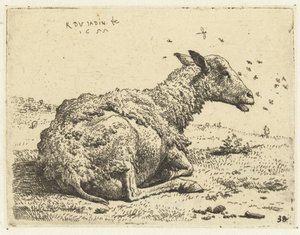 Fekvő bárány legyekkel alkotó: Karel Du Jardin