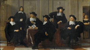 The Regents of the Spinhuis and Nieuwe Werkhuis, Amszterdam A Spinhuis (Javítóház) és a Nieuwe Werkhuis (Új Munkaház) régensei Amszterdamban, 1669