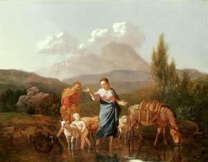 Szent család a pataknál alkotó: Karel Dujardin
