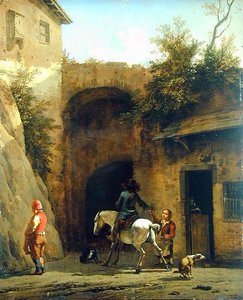 A fogadó előtt, 1658