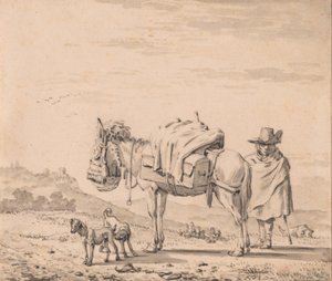 Férfi öszvérrel alkotó: Karel Dujardin