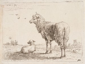 Juh báránnyal alkotó: Karel Dujardin