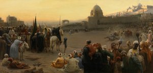 Fantázia Egyiptomban (olaj, vászon) alkotó: Karel Ooms