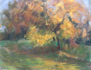 Autumn at May Banks, Sussex, 2000 (pasztell, papíron) alkotó: Karen Armitage
