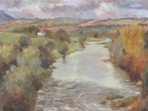 A Tweed folyó, Roxburghshire, 1995 alkotó: Karen Armitage
