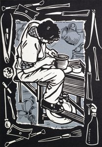 Potter, 1998 (linómetszet papírra)