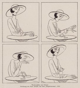 Kokainozó nő (litho)