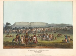 Piegan indiánok tábora alkotó: Karl Bodmer