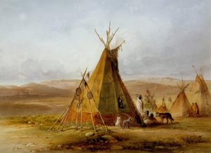 Assiniboin / Tipi / Karl Bodmer tábor