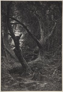 Két medve az erdőben alkotó: Karl Bodmer