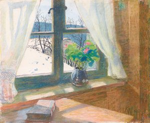 Kilátás az ablakból alkotó: Karl Edmund Walser