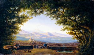 Altan széles távoli kilátással (Karl Friedrich Schinkel nyomán készült másolat) alkotó: Karl Friedrich Schinkel